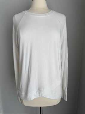 Athleta Criss Cross Sweatshirt - White, Size M